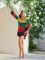 Knitted hollow out round neck long sleeved cover shirt for vacation and leisure beach bikini outerwear