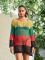 Knitted hollow out round neck long sleeved cover shirt for vacation and leisure beach bikini outerwear