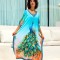 Cotton printed long robe for vacation and leisure beach bikini outerwear