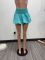 Fashion cross-border source solid color bubble pleated high waisted elastic mini skirt  ONLY SKIRT