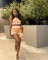 Fashionable and casual summer contrasting knitted shorts short sleeved set