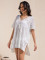 Knitted hollow pattern cover shirt for vacation and leisure beach bikini cover shirt