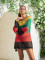 Knitted hollow out round neck long sleeved cover shirt for vacation and leisure beach bikini outerwear