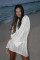 Knitted long sleeved hoodie for vacation and leisure beach bikini outerwear in 3 colors