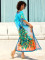 Cotton printed long robe for vacation and leisure beach bikini outerwear