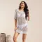 Knitted hollow loose cover shirt for vacation and leisure beach bikini outerwear