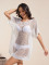 Knitted hollow loose cover shirt for vacation and leisure beach bikini outerwear