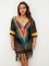 Knitted color V-neck tassel cover for vacation and leisure beach bikini outerwear