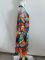 Cotton printed zip tie cardigan for vacation, leisure beach, bikini cover, 3 colors