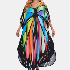 Cotton print cover shirt for vacation, leisure beach, bikini, outer cover shirt in 6 colors