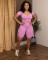 Pickled, stir fried, and distressed tassel elastic shorts set