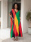 Cotton V-neck printed hoodie for vacation and leisure beach bikini outerwear in 5 colors