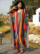 Cotton V-neck printed hoodie for vacation and leisure beach bikini outerwear in 5 colors