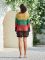 Knitted hollow out round neck long sleeved cover shirt for vacation and leisure beach bikini outerwear