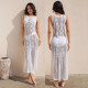 Knitted vest long skirt vacation casual beach bikini outer cover shirt