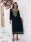 Cotton embroidered long robe for vacation, leisure beach, bikini, outerwear