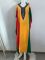 Cotton V-neck printed hoodie for vacation and leisure beach bikini outerwear in 5 colors