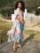 Cotton print cover shirt for vacation, leisure beach, bikini, outer cover shirt in 6 colors
