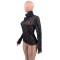 Sexy Perspective High Neck Long Sleeve Plush High Quality Top T-shirt
