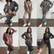 Cross border minimalist ice silk sleepwear two-piece set, long pants, long sleeves, home wear (including headband)
