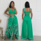 Set with camisole top and lace up fashionable loose wide leg pants two-piece set for women