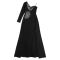 Advanced rhinestone sexy V-neck long dress with a cinched waist and slit, new product for women