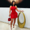Fashionable women's sports short skirt, three-dimensional cutting strip slim fit dress
