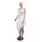 Summer New Solid Color Strap Irregular Ruffle Women's Dress Sexy Women's Dress