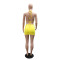Seaside vacation style swimsuit bikini three piece set women's summer lace up half skirt women