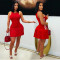 Fashionable women's sports short skirt, three-dimensional cutting strip slim fit dress