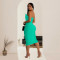 Fashionable women's hot selling sexy strapless button decoration dress