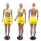Seaside vacation style swimsuit bikini three piece set women's summer lace up half skirt women