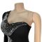 Advanced rhinestone sexy V-neck long dress with a cinched waist and slit, new product for women
