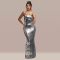 Party Evening Dress Sparkling Strap Dress Foreign Trade Women's Long Dress