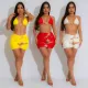 Seaside vacation style swimsuit bikini three piece set women's summer lace up half skirt women