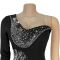 Advanced rhinestone sexy V-neck long dress with a cinched waist and slit, new product for women