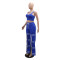 Set with camisole top and lace up fashionable loose wide leg pants two-piece set for women