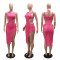 Fashionable round neck sexy see through hollow out dress with bikini inside