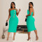 Fashionable women's hot selling sexy strapless button decoration dress