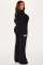 Personalized line splicing large button long sleeved sports and fitness jumpsuit