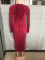 Elastic pleated dress (excluding waistband)