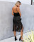 New sequined high waisted fringed short skirt and half length skirt