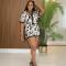 Cross border printing fashion two-piece casual summer short set for women in foreign trade
