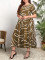 Women's fashion casual irregular striped printed round neck short sleeved plus size dress