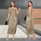 Fashionable women's clothing, elegant high-end sequin slim fit long skirt dress
