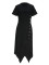 Women's Fashion Elegant Irregular Hem Side Button Decorative Dress
