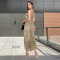 Fashionable women's clothing, elegant high-end sequin slim fit long skirt dress