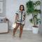 Cross border printing fashion two-piece casual summer short set for women in foreign trade