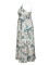 Women's fashionable and elegant V-neck suspender plus size printed vacation long dress