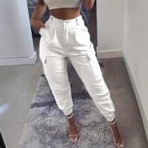 Women's fashion casual with pockets, long leg binding, slim fit workwear, casual pants